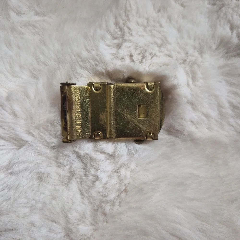 Vintage Cub Scouts Belt Buckle Solid Brass Gold Tone Camp Outdoors Kids Boys ✨️